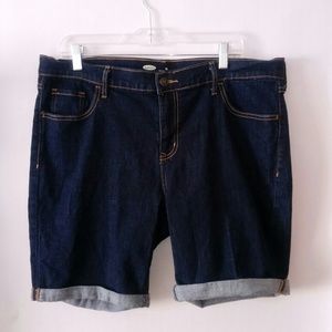 Old Navy Dark Wash Bermuda Shorts Size 16